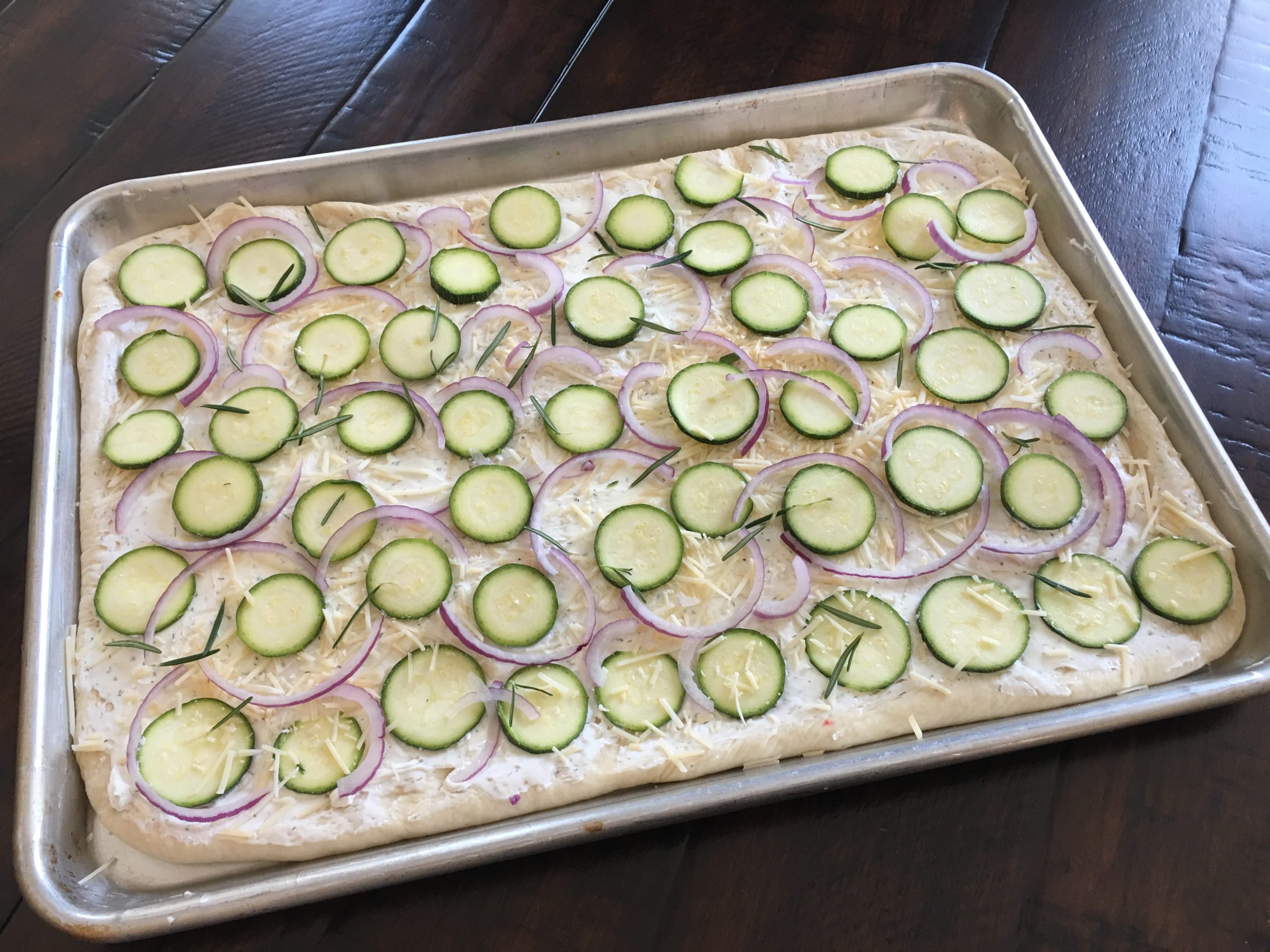 Zucchini Red Onion Flatbread