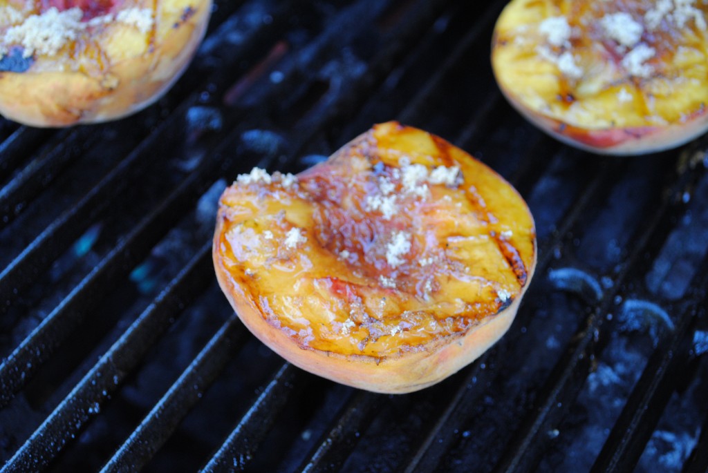 Grilled Peaches with Balsamic Brown Sugar Glaze