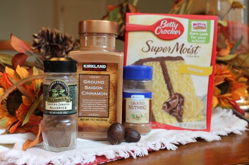 make a spice Cake from a yellow cake mix