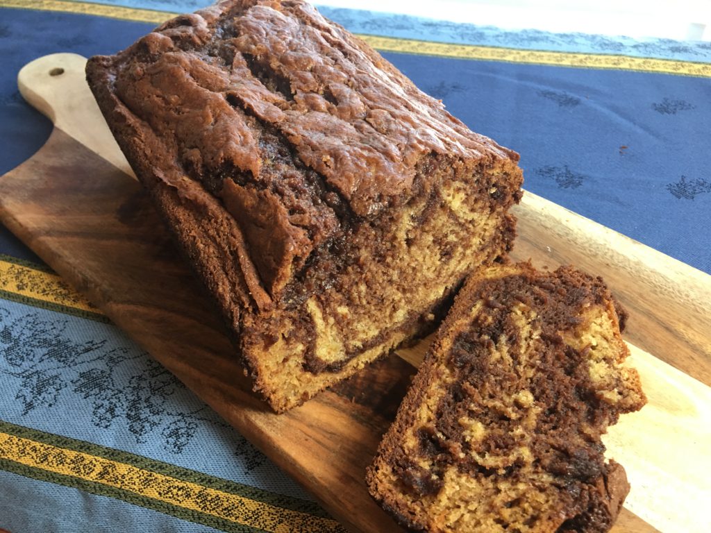 Nutella Swirled Banana Bread