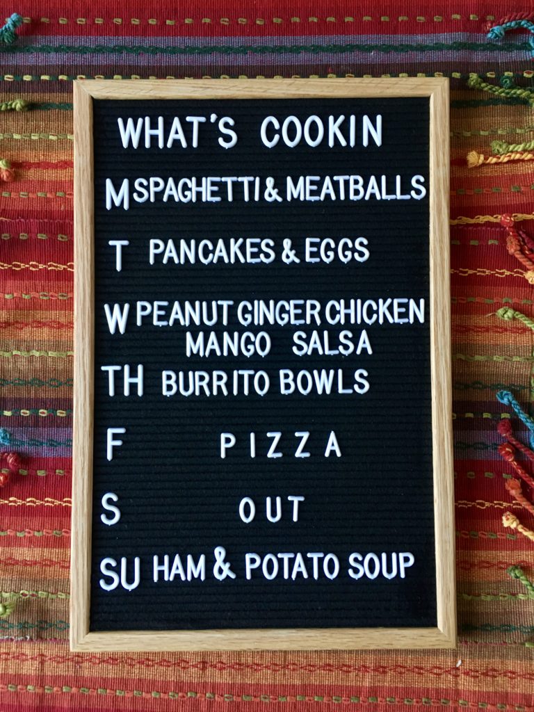 weekly menu