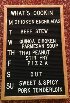 weekly menu