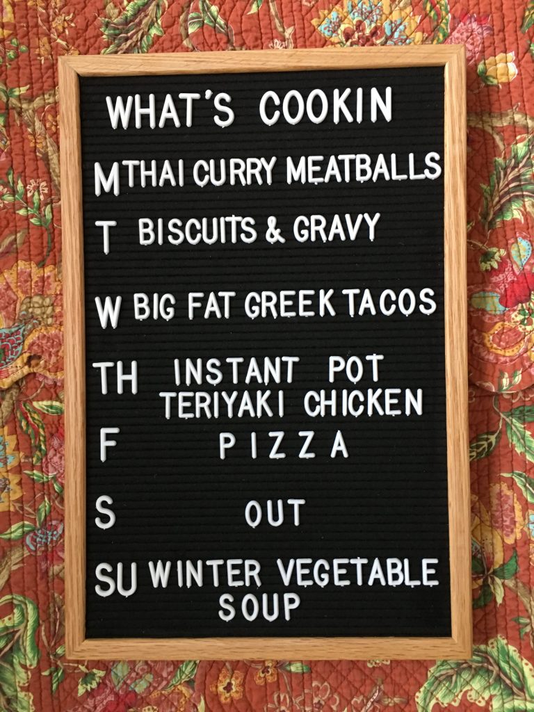 weekly menu