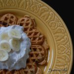 Peanut Butter Banana Waffles with Banana Cream