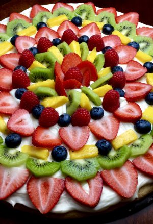 Fruit Pizza on a Giant Sugar Cookie