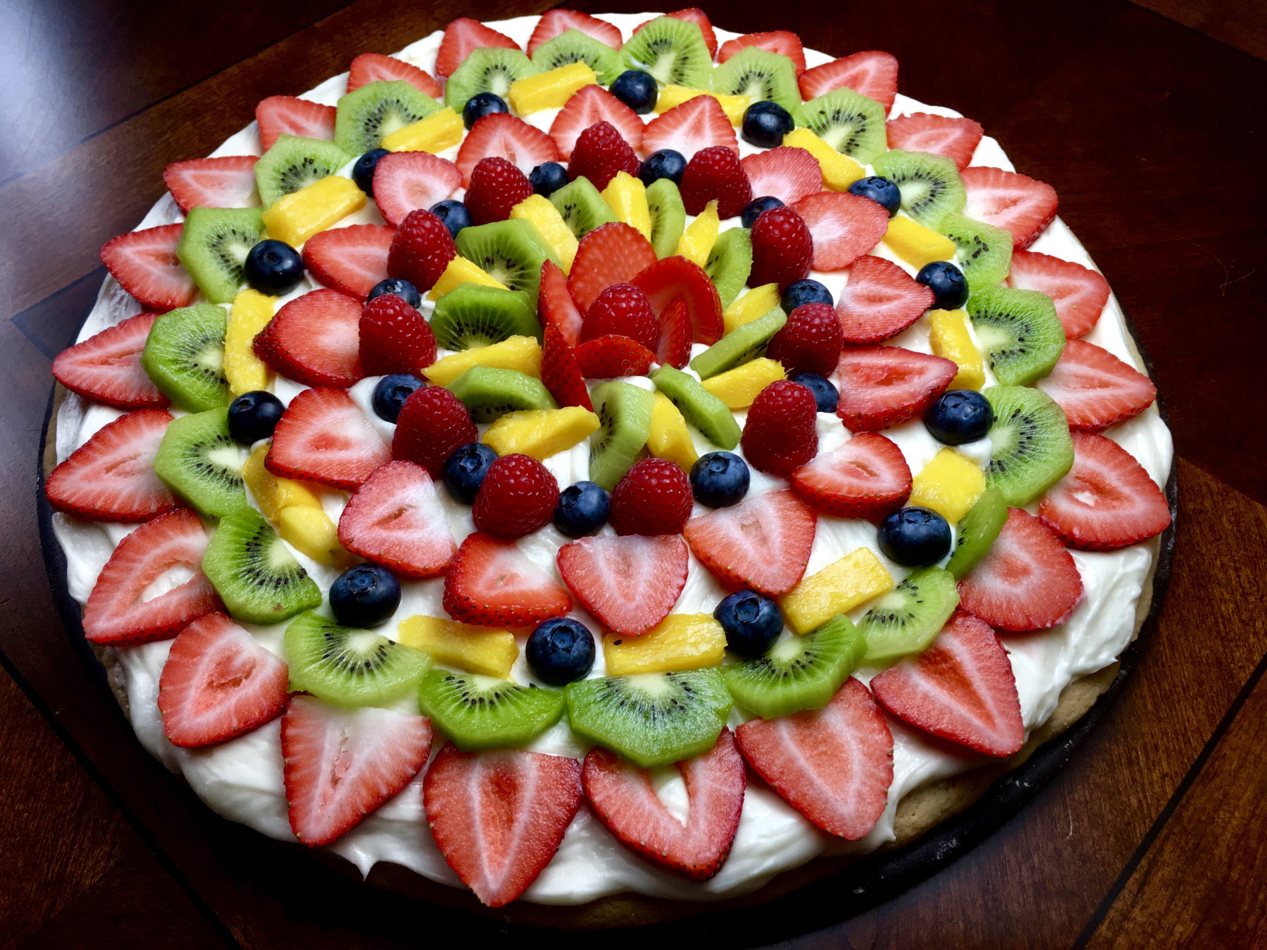 Fruit Pizza on a Giant Sugar Cookie