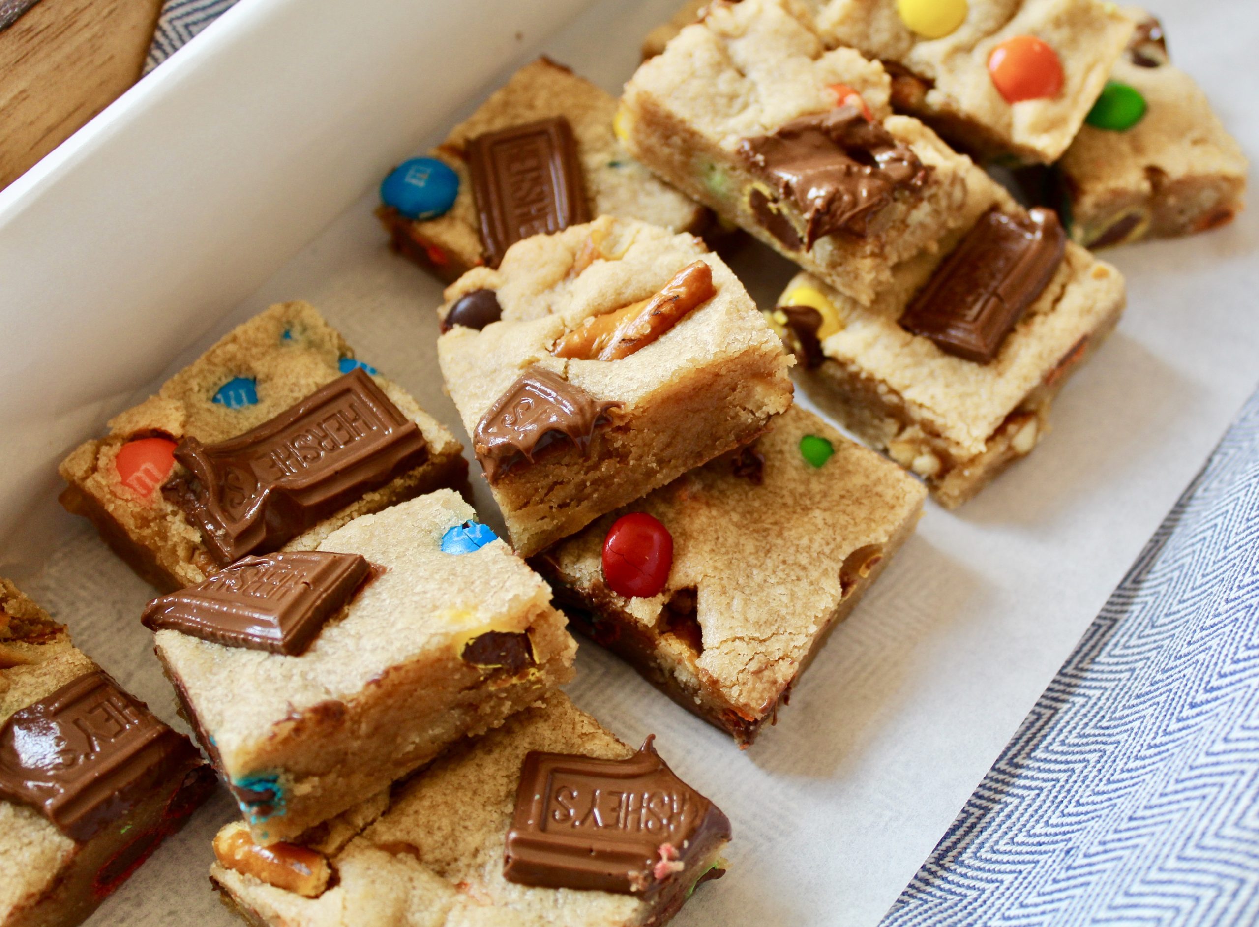 Loaded Peanut Butter and Chocolate Blondies