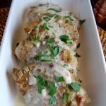 Crockpot Pork Chops with Creamy Herb Sauce