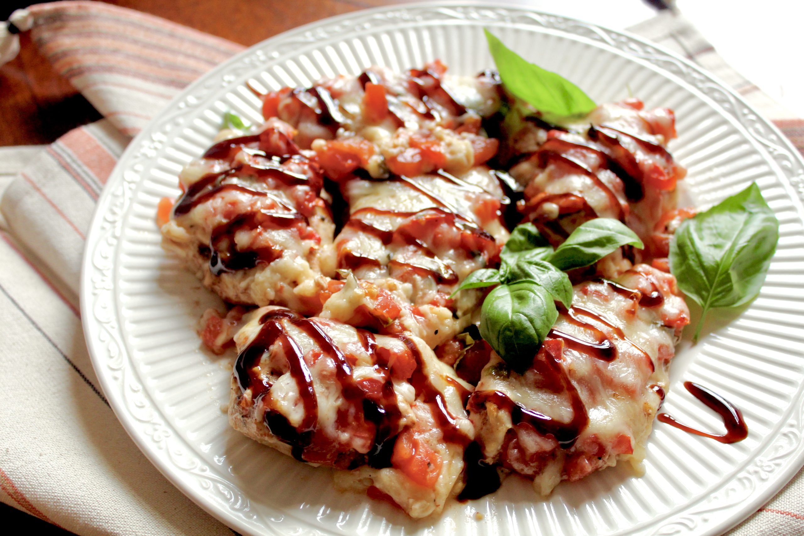 Bruschetta Chicken with Balsamic Glaze