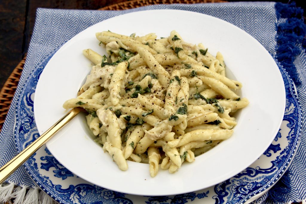 Creamy spinach and Pepper Pasta