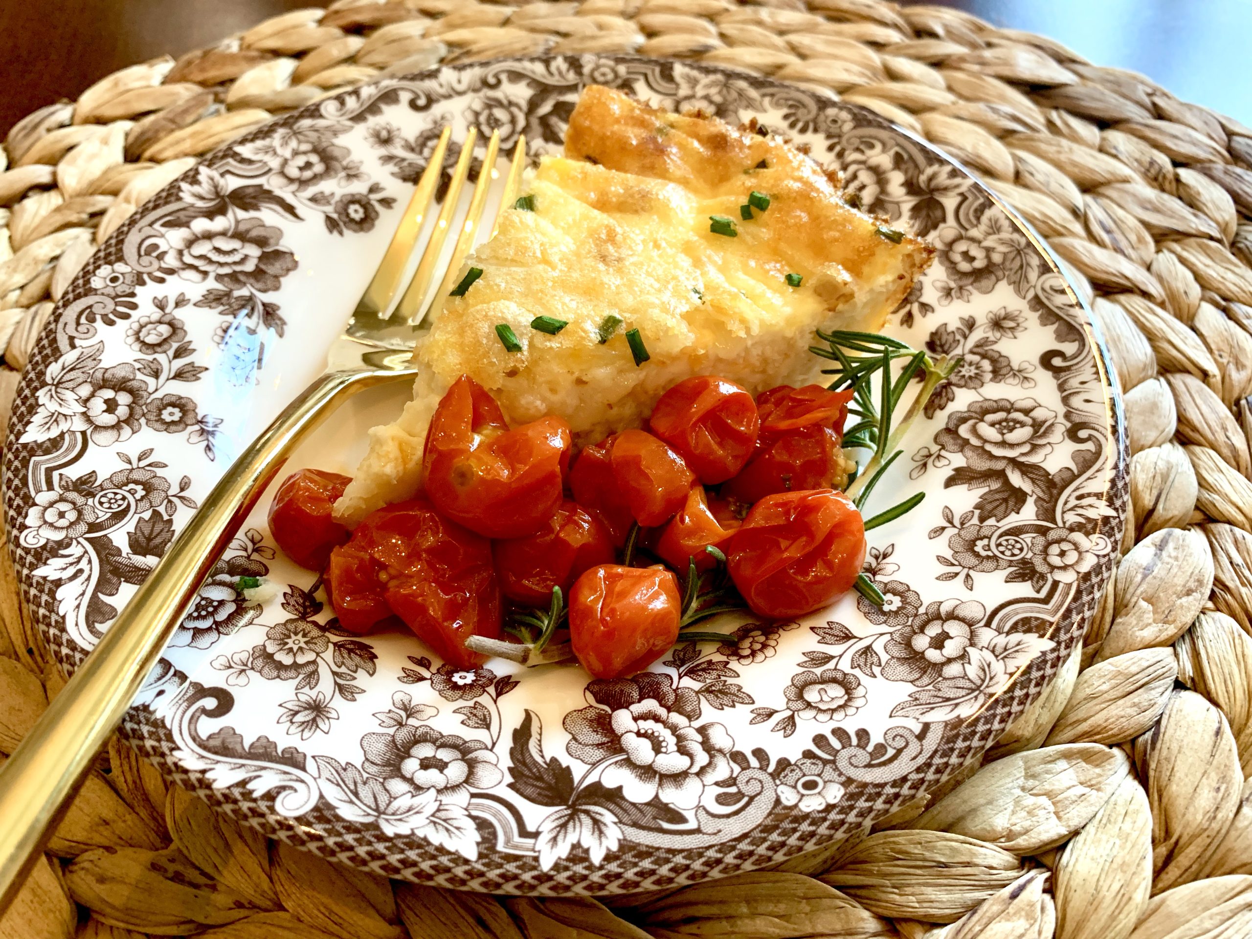 Crustless Quiche with Blistered Tomatoes