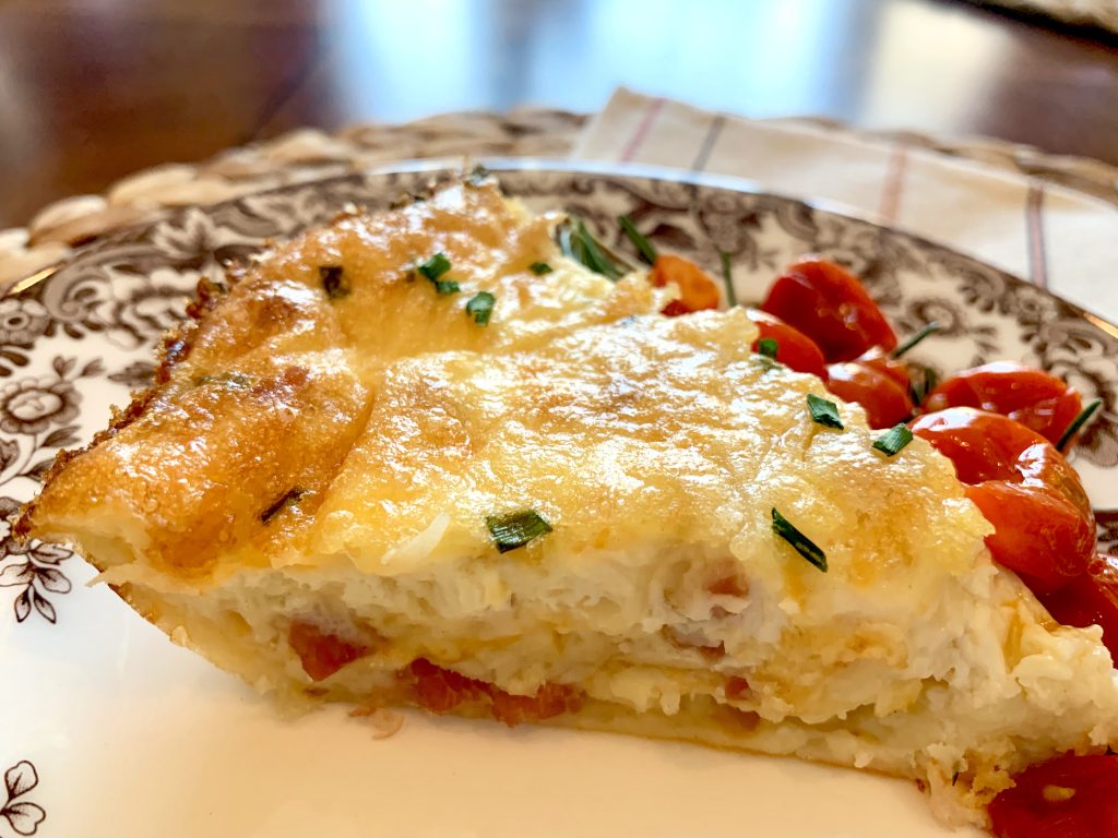 Crustless Quiche with Blistered Tomatoes