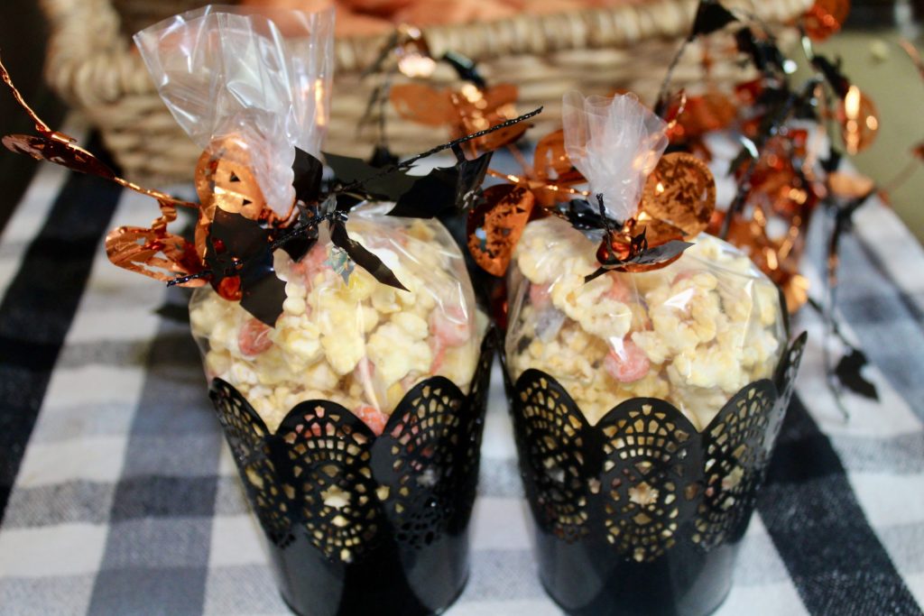 White Chocolate Halloween Popcorn Mix