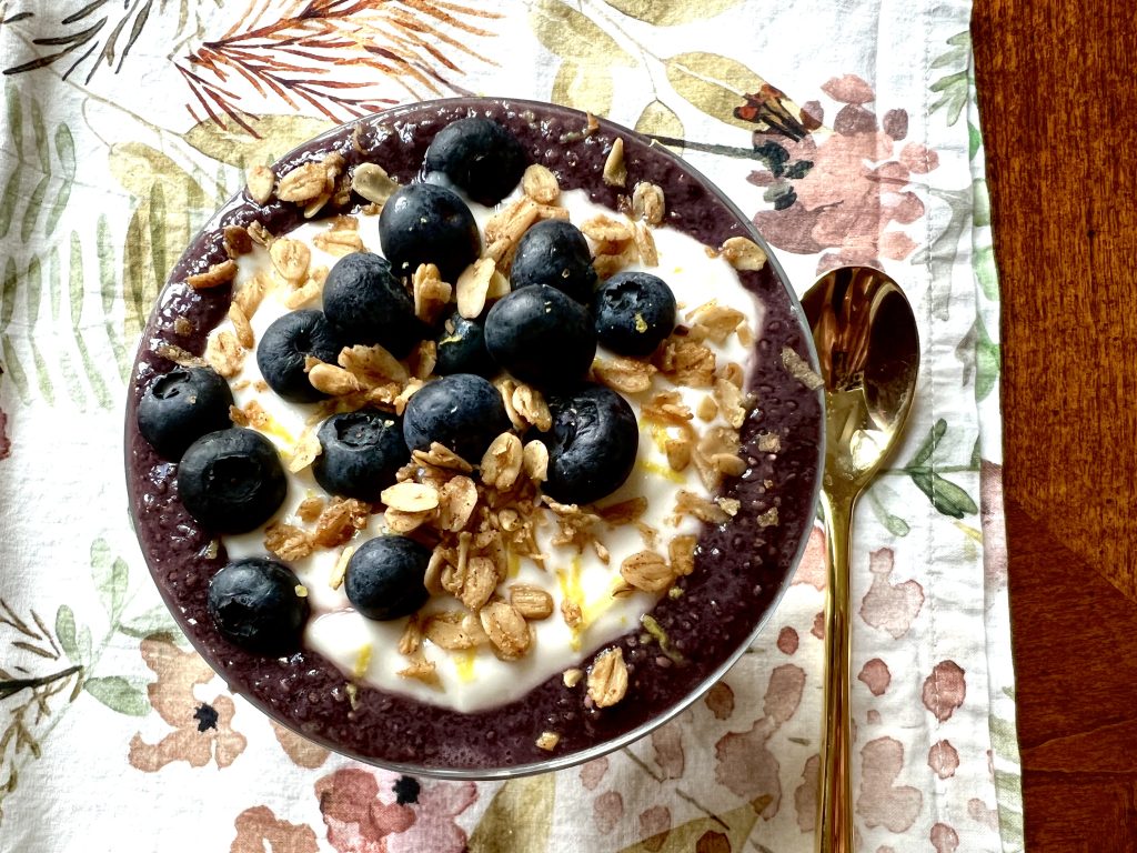 Blueberry Lemon Chia Seed Pudding - Mel and Boys Kitchen